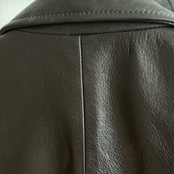 Club Monaco brown leather jacket in good condition - Picture 3 of 10